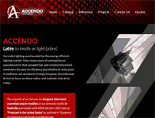 Tablet Screenshot of accendolighting.com